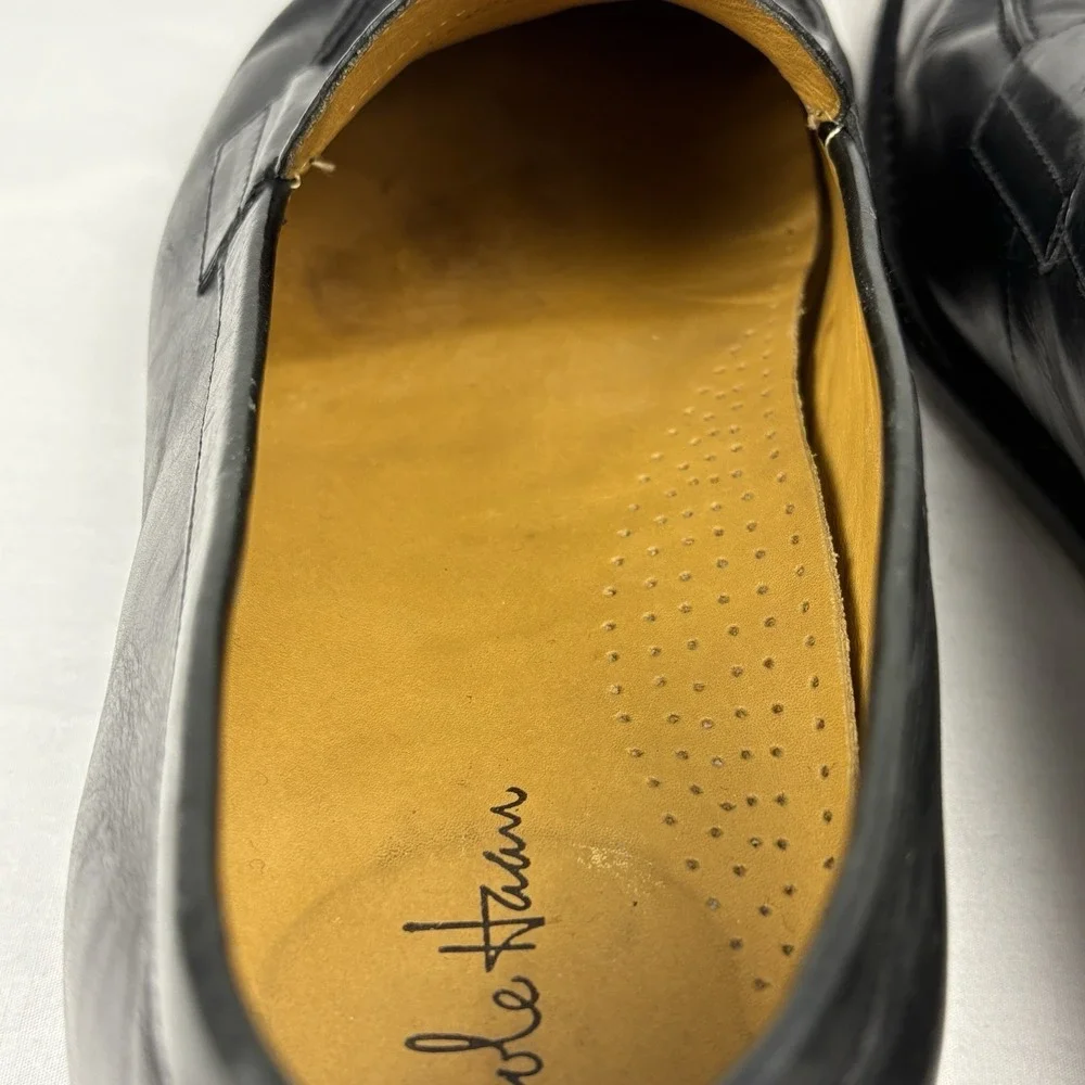 COLE HAAN/NIKEAIR Penny Loafers 10M Black Leather Goodyear Welted EUC Preppy